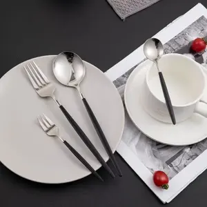 ชุดช้อนส้อมโลหะสแตนเลสคุณภาพสูงสำหรับโรงแรมและร้านอาหารพร้อมกระจกขัดเงาแบบทันสมัย - Product Image 2