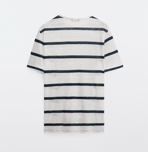 Camiseta de algodón 100% de manga corta ajustada de estilo personalizado para hombre, nueva ropa informal de calle con patrón sólido de punto de alta calidad - Product Image 1