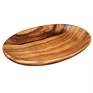 Platos de Madera Ecológicos y Seguros para Ensaladas, con Logotipo Personalizado, Juego de 4 Piezas, Estilo Clásico Pulido, para Fiestas de Comida Saludable, Crescent Crafts - Product Image 3