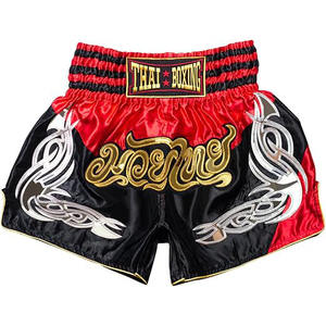 Concevez votre propre short de Muay Thai Sublimation Applique Broderie Logo Brodé Personnalisé Prix Usine MMA & Kick Boxing Shorts - Product Image 4