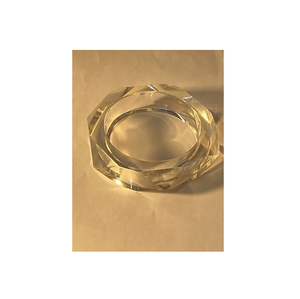 Brazalete acrílico grande a la moda, pulsera transparente/acrílica/Lucite para mujer, color blanco al mejor precio, artesanía natural - Product Image 6