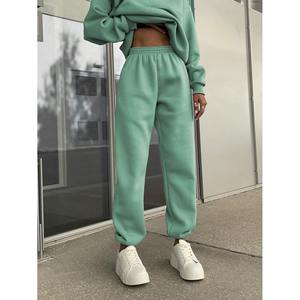 Conjunto de chándal de forro polar personalizado para mujer, sudadera con cremallera de un cuarto, pantalones jogger, informal, para estar en casa, Trackstar, OEM, marca privada - Product Image 6