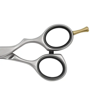 Bán buôn salon tóc cắt kéo thép không gỉ thẳng lưỡi với vòng cao su vàng có thể tháo rời giấy lớp phủ vẻ đẹp loại - Product Image 6