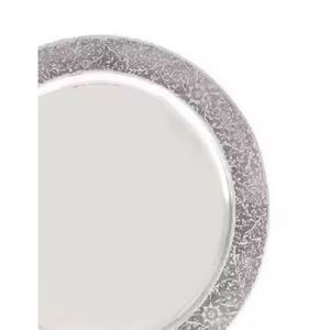 Assiette de présentation décorative ronde argenterie assiette de table vintage sous l'assiette pour la maison hôtel vaisselle décorative sous l'assiette - Product Image 2