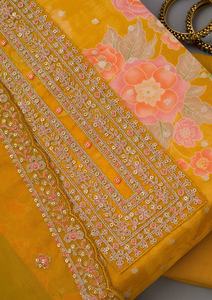 Amarillo Unstitch mujer pakistaní Shalwar Kameez vestido traje transpirable superventas Casual boda y fiesta desgaste estampado personalizado - Product Image 2