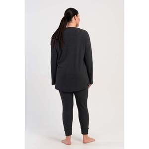 KADIN KASKORSE XXL UZUN KOL UZUN PACA PACA MANSETLI PIJAMA TAKIM - แอนทราซิต - แอนทราซิต - Product Image 6