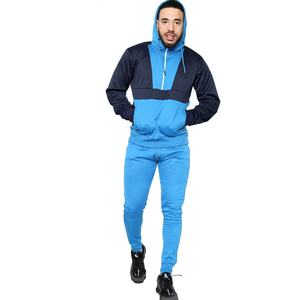100% poliéster polar hombres Slim Fit Jogger Sweatsuit con cremallera pulóver Sudadera con capucha bordado personalizado gimnasio listo colección de primavera - Product Image 1