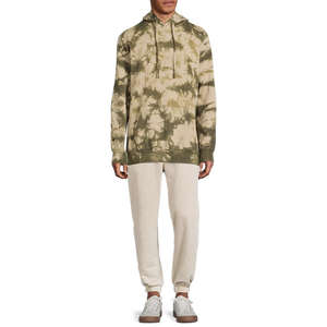 Mens Tie Dye Lightweight Hoodie 100% Cotton Fleece Warm Soft Pullover Gym hoodies Print Pattern Sizes - Product Image 2