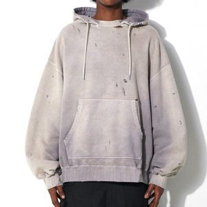 Sudadera con capucha para hombre, lavada, con efecto descolorido por el sol, manga larga, estilo casual para la calle, comodidad, calidez y uso diario informal - Product Image 1