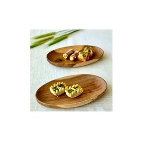 Assiette en bois d'acacia pour service de nourriture Meilleurs styles Assiette en bois de luxe Hôtel Maison Dîner Assiette en bois d'acacia Taille personnalisée - Product Image 4