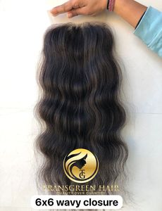 Cabello Malayo Mink 100% Natural Remy Virgen Sin Procesar, Extensiones de Cabello con Cierre 6x6 de 18'' Ondulado Natural, Cabello de un Solo Donante, Venta al por Mayor, Proveedor Indio - Product Image 4