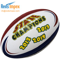 Promosyon Rugby topu dayanıklı sentetik kauçuktan yapılmış tamamen özelleştirilebilir Logo topu kurumsal etkinlikler spor promosyonu için Ideal