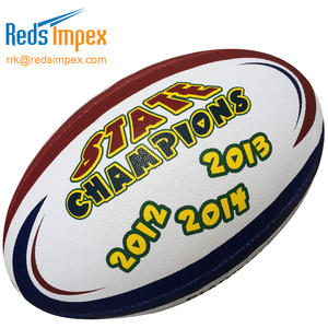 ลูกรักบี้โปรโมชั่นทำจากยางสังเคราะห์ทนทานลูกบอลโลโก้ปรับแต่งได้เต็มที่เหมาะสำหรับกิจกรรมขององค์กรการส่งเสริมการขายกีฬา - Product Image 1