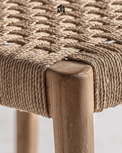 Chaise de salle à manger Calverina en teck massif, artisanale, de qualité supérieure, mobilier moderne de luxe pour la maison - Product Image 6