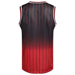Maillot de basket-ball réversible respirant personnalisé par sublimation, dernier design, uniforme pour hommes adultes, 100% polyester, sans manches, OEM - Product Image 2