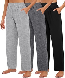 Pantalon droit décontracté léger à taille élastique pour femme avec couleurs personnalisées - Product Image 3