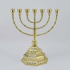Handmade Gold Finish Menorah Candle Stand Customizable Home Decorative Christmas and <b>Easter</b> <b>Ornament</b> - Product Image 1