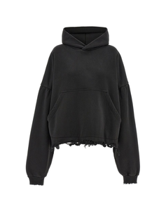 Sudadera con Capucha para Hombre, Corte Cuadrado, Estilo Desgastado, Logotipo Personalizado Bordado, Corte Recortado, Tejido Grueso, 100% Algodón, Hombros Caídos, Unisex - Product Image 1