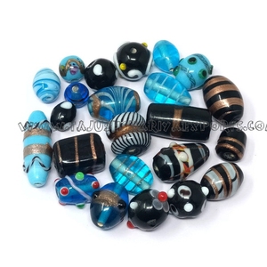 งานหัตถกรรมลูกปัดแก้วลูกแพร์สีฟ้าสีขาว13x13มม. มีกลิ่นหอมลูกปัดเมล็ดลูกปัดหลวม spacer เครื่องประดับ DIY ทำสร้อยข้อมือ - Product Image 6