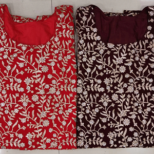 Tendance Gharara Look: Ensemble Plazo russe brodé avec Allover Zarkan Work, Dupatta & Purse 2 Pc Wholesale - Product Image 1