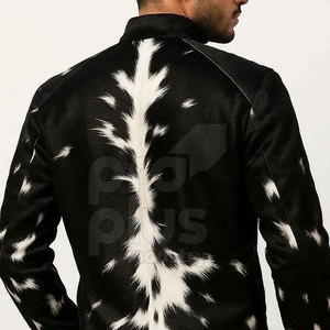 Veste en cuir de vachette pour homme de qualité supérieure, durable, logo sur le devant, respirante et écologique, design robuste et tendance - Product Image 6