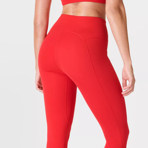 Mallas ligeras ajustadas de cintura alta para mujer con cintura elástica y tela suave para gimnasio o uso informal - Product Image 2