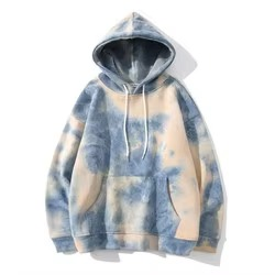 Sweat à capuche tendance pour homme avec motif tie-dye unique, confortable et chic, pour un look audacieux - Product Image 4