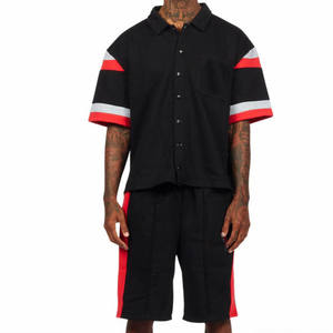 Conjunto Deportivo para Hombre, Camiseta y Pantalones Cortos, Ropa Deportiva Informal de Dos Piezas para Gimnasio, Entrenamiento, Verano, Ejercicio, Uso Diario - Product Image 2