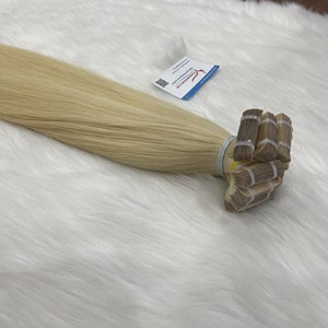 Extensiones de cabello humano vietnamita Rubio de alta calidad al por mayor Tape-In estilo dibujado doble onda natural - Product Image 5