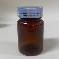 Bouteille de médecine en PET brun en 60CC - 36mm - 20g Comprimé Capsule Conteneur Bouteille de pilules en plastique avec bouchon à vis Vietnam Manufacture