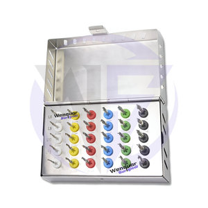 Kit de taladro para implantes dentales de acero inoxidable de grado alemán, 30 Uds., fresas giratorias con tapón integrado, herramienta quirúrgica Universal Burs - Product Image 5