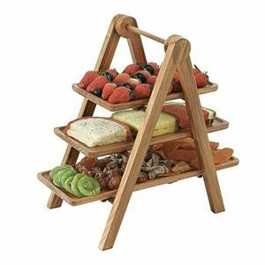 Plato para servir de madera de mango grande al por mayor, suministros para fiestas de boda, juego de Platos y platos, material de PC - Product Image 2