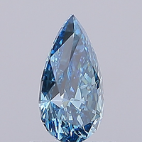 Diamante cultivado en laboratorio con corte de pera certificado IGI de 1,06 quilates Fancy Vivid Blue VS1 Claridad Excelente pulido CVD