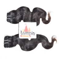 Extensions de cheveux humains indiens Remy 100% naturels, couleur naturelle, double trame, à clipser/à tisser, non traités, en lots
