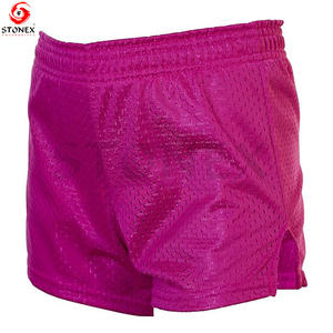 Mini pantalones cortos deportivos de malla con muesca en V, malla de poliéster, ropa de verano de alta calidad, pantalones cortos de malla a la moda - Product Image 5