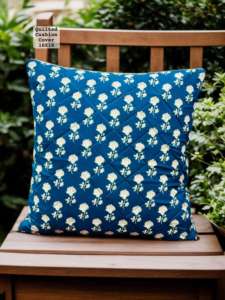 100% coton Vintage coussin couvre à la main géométrique sérigraphie jeter volants oreiller couvre maison décorative Floral jeter - Product Image 4