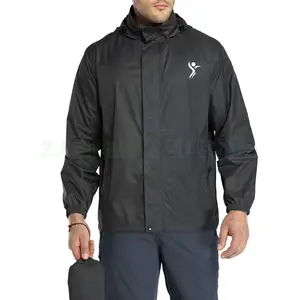 Custom Design Outdoor Running Mens Plus Size Windbreaker Jacket Soft Polyester Rain Waterproof Jacket
