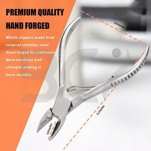 Coupe-ongles en acier inoxydable pour podiatres, outils pour ongles incarnés épais, coupe-ongles robuste pour adultes, pince à ongles à mâchoires larges - Product Image 3