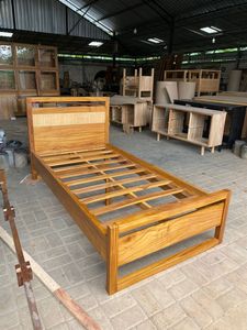 Muebles para niños de diseño moderno en madera de teca, cama para niños y niñas con cabecero de ratán en camas de madera duraderas para niños - Product Image 6