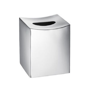 Support de boîte à mouchoirs en acier inoxydable de luxe finition argentée parfait pour la vaisselle tendance décoration de maison élégante organisation moderne - Product Image 1