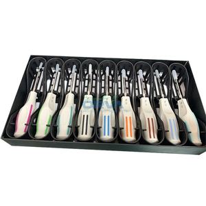 Ensemble d'instruments chirurgicaux dentaires autoclavables avec poignée en plastique de 9 pièces Instruments électriques manuels Élévateurs radiculaires peu invasifs - Product Image 1