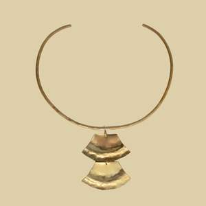 Gargantilla de latón de Color dorado, collar para joyería nupcial, gargantilla de latón inspirada en el arte bribal para apariencia cultural - Product Image 3