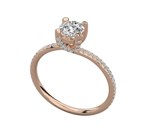 Bague de fiançailles et de mariage classique en or 18 carats avec diamant fin de laboratoire cultivé, pour femme, fantaisie, Saint-Valentin, certifiée IGI, bijoux d'Inde - Product Image 1
