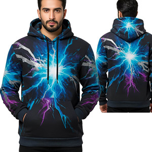 Sudaderas con capucha geométricas tribales de diseño personalizado para hombre, ropa de calle de invierno, moda y estilo para interiores y exteriores con impresión digital - Product Image 6