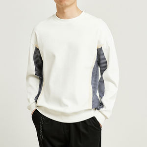 เสื้อสเวตเตอร์แบบสวมหัวสำหรับผู้ชายโอเวอร์ไซส์แบบใหม่เสื้อสเวตเตอร์แบบ100% คอตตอนเปิดไหล่เปิดไหล่หรูหราโลโก้แบบใหม่ - Product Image 2