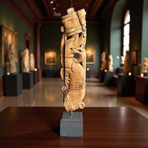 Support en bois antique pour connecteurs et supports d'étagères - Product Image 2