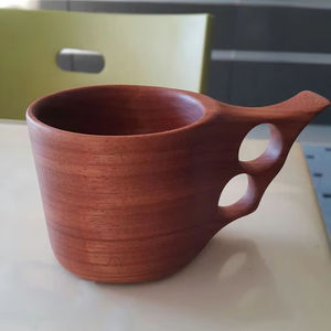 GROWTH Tasse à thé en bois naturel en bois pour vin, café, eau, boissons chaudes et froides, tasse à thé en bois de style japonais - Product Image 1