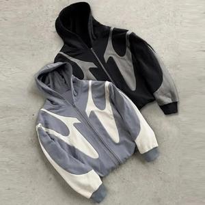 Sweat à capuche personnalisé avec lavage à l'acide pour impression, 100% coton, tricot lourd, veste à capuche - Product Image 1