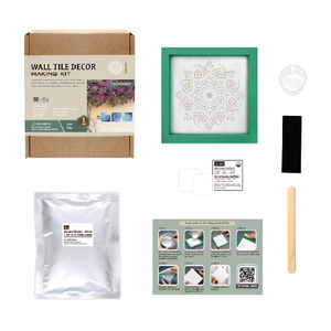 Bebox DIY Wall Tile Decor Kit White 108x108x8mm Cement Mold Craft Set For Home Decor Gift Making - Product Image 2