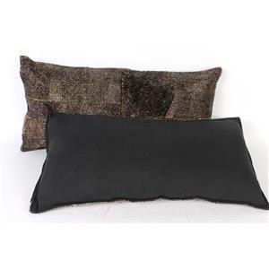 Taie d'oreiller moderne en cuir avec surpiqûres et motif à pois géométriques - Product Image 4